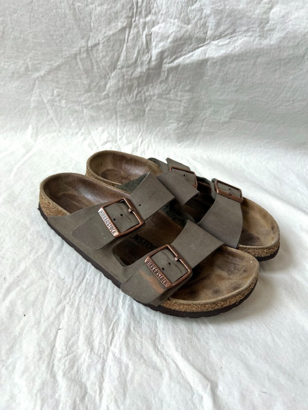 Birkenstock sandals Arizona brown birko flor EU 38 7 7.5 narrow slides two strap